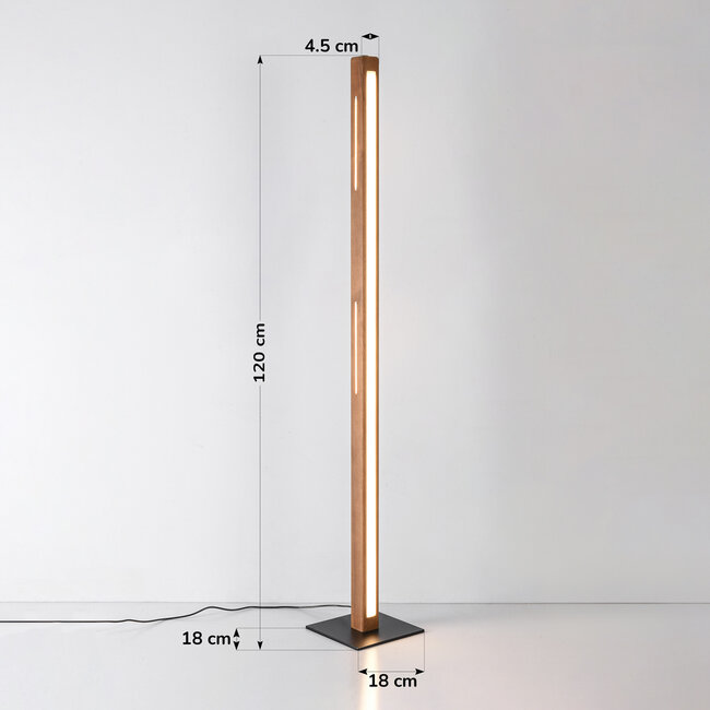 Piata lampadaire en bois avec LEDs dimmables