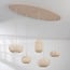 Suspension 5 lumières Canvas - tissu beige
