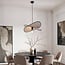 Suspension Sapca - lin beige et accents noirs