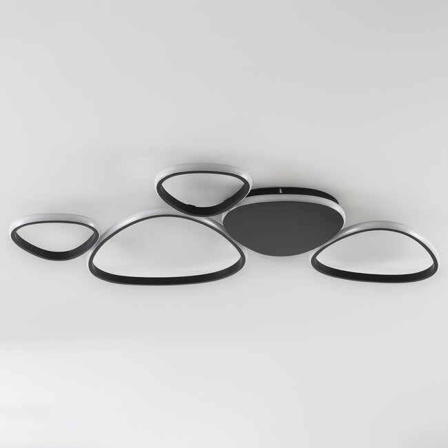 Plafonnier design Zinara, intensité variable 3 niveaux - noir