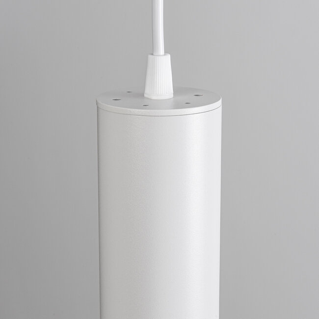 Lampe suspendue à tube sur rail monophasé Simon - blanc