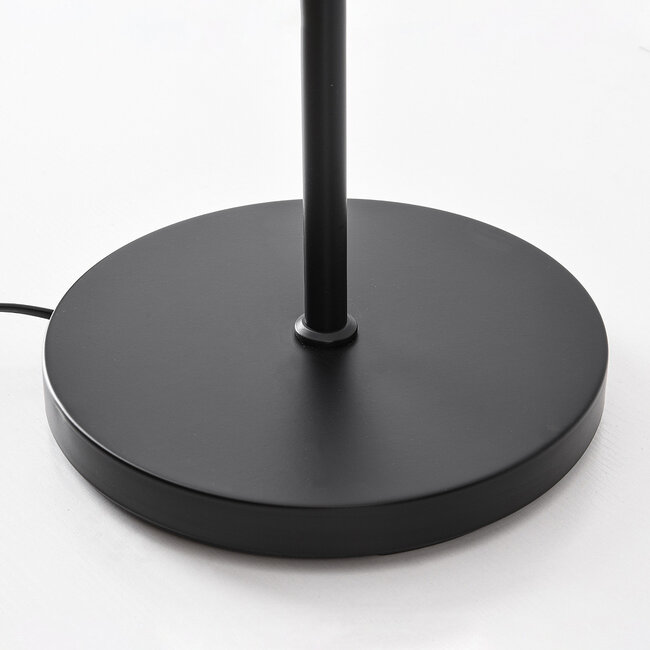 Lampadaire Claire noir avec verre fumé, 5 lumières