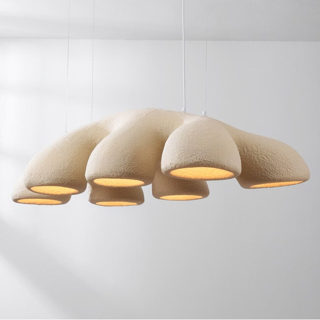 Lampe suspendue moderne Wabi Sabi à 7 lumières 108 x 30 cm - Tsuyu