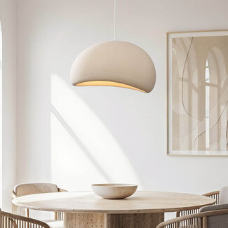 Lampe suspendue Wabi Sabi Urban Stone avec motif en pierre - 50 x 34 cm