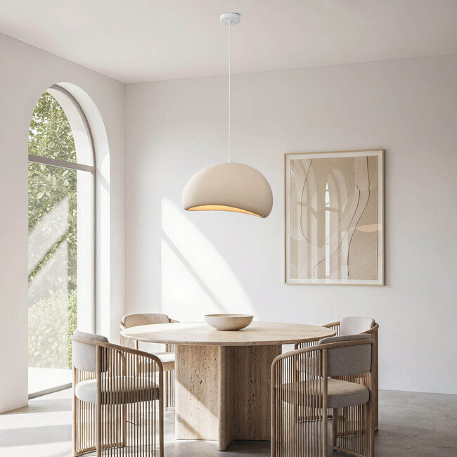 Lampe suspendue Wabi Sabi Urban Stone avec motif en pierre - 50 x 34 cm