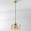 Suspension Shade - or et verre ambré