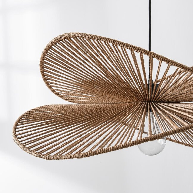 Lampe suspendue moderne boho-chic Janah - marron