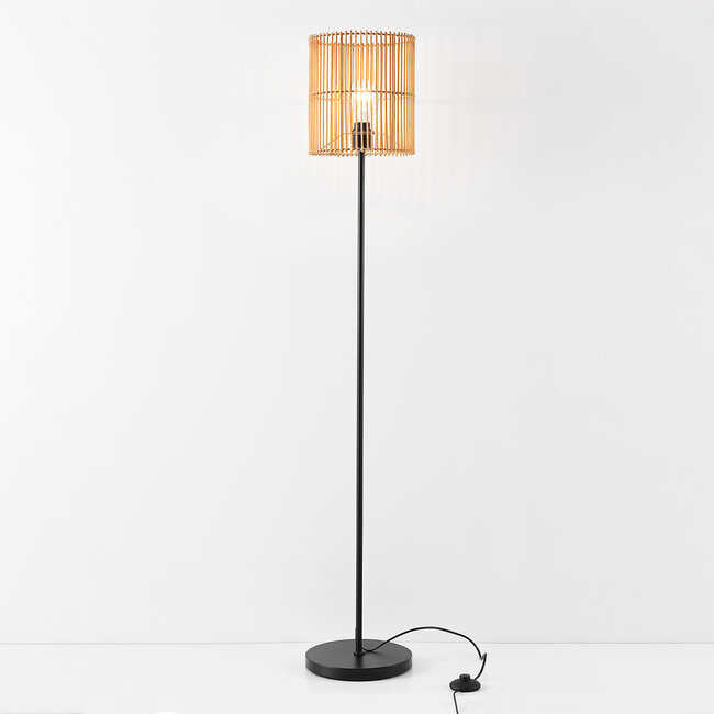 Lampadaire Nord avec abat-jour naturel