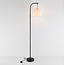 Lampadaire noir avec abat-jour en lin - Hygge
