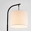 Lampadaire noir avec abat-jour en lin - Hygge