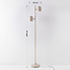Lampadaire beige Iki - avec 2 spots orientables et LED tactiles dimmables