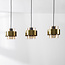 Lampe suspendue contemporaine Faey 3 lumières et verre ambré