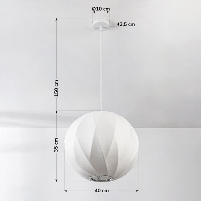Lampe suspendue minimaliste en soie - Seda