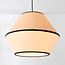 Lampe suspendue Japandi Corda abat-jour naturel en tissu et corde tressée