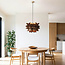 Lampe suspendue design Mucai en bois foncé