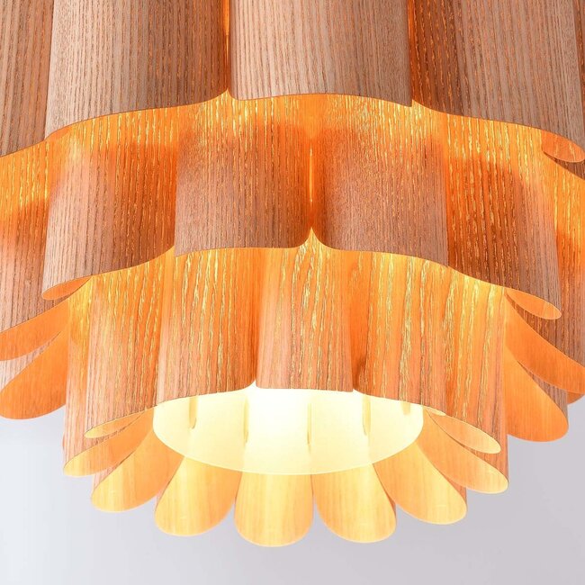 Lampe suspendue moderne Xylo en aspect bois