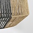 Lampe suspendue Ravon en corde tressée tricolore
