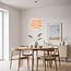 Suspension Tressa avec abat-jour en tissu nervuré - beige