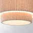 Suspension Tressa avec abat-jour en tissu nervuré - beige