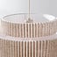 Suspension Tressa avec abat-jour en tissu nervuré - beige