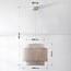 Suspension Tressa avec abat-jour en tissu nervuré - beige