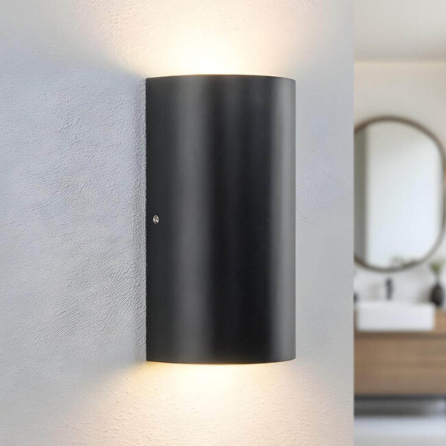 Applique de salle de bains à 2 lumières - noir