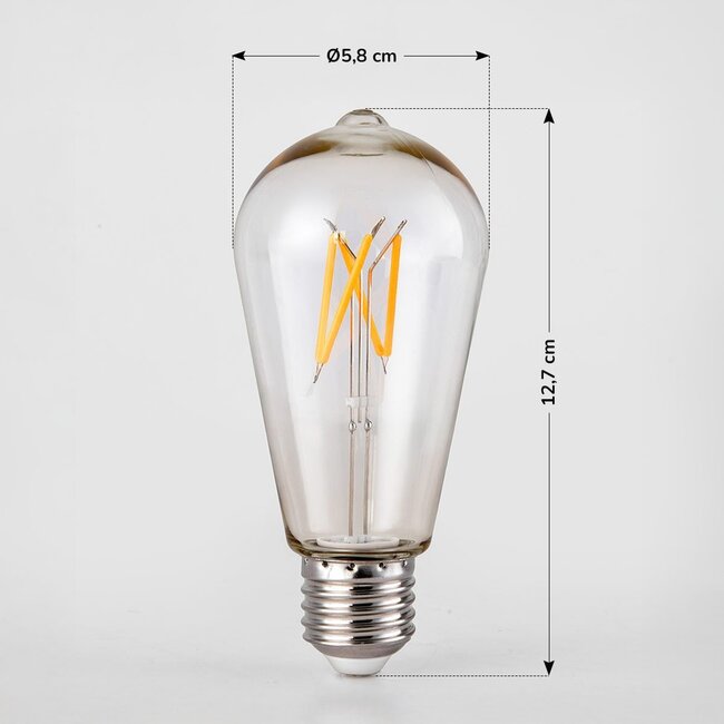 Ampoule LED à filament E27, 3,5W dimmable Ø60