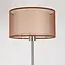 Lampadaire Catalina en nickel satiné à abat-jour en tissu