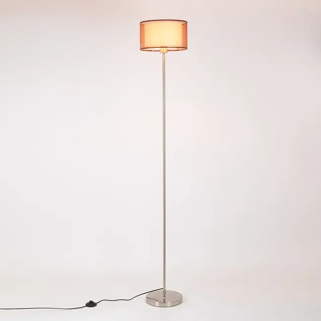 Lampadaire Catalina nickel satiné