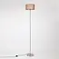 Lampadaire Catalina en nickel satiné à abat-jour en tissu