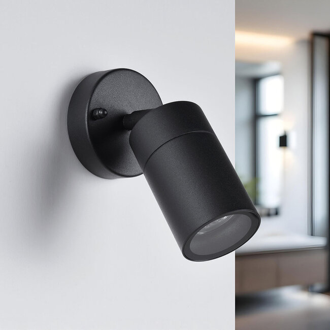 Spot mural noir pour salle de bains Lola, 1 lumière