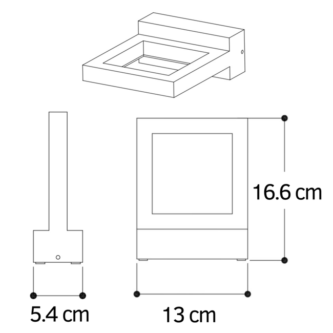 Applique design pour salle de bain Vince - noir