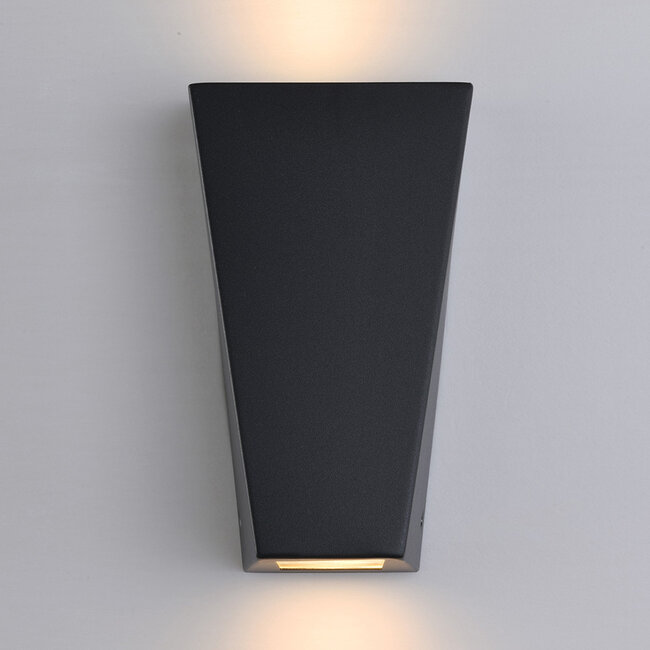 Lampe de salle de bains à 2 lumières en acier inoxydable Luisa - noir