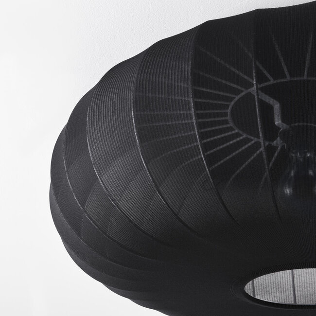 Plafonnier Japandi Celara avec abat-jour en tissu Ø70 cm