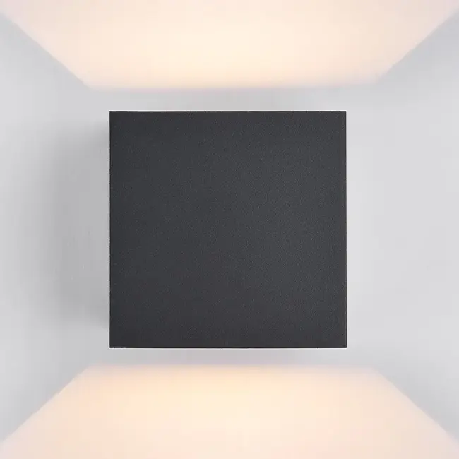 Lampe de salle de bain moderne Oliver avec clapets réglables - anthracite