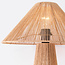 Lampe de table boho Naito en corde naturelle tressée
