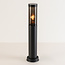 Lampe d'extérieur sur pied Livia noire à abat-jour en verre