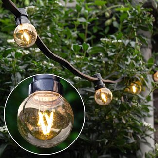 Guirlande guinguette extérieure 2 W avec ampoules LED en forme de triangle – dimmable en option