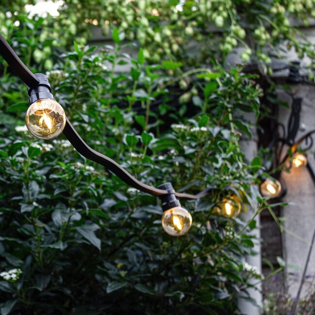 Guirlande guinguette extérieure 2 W avec ampoules LED en forme de triangle – dimmable en option