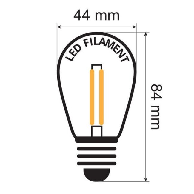 Kit guirlande guinguette, ampoules dimmables 2W à double filament