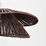 Lampe suspendue naturelle Osaka en corde brune avec fixation blanche