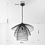 Lampe suspendue design Oria noir avec couches métalliques
