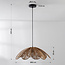 Lampe suspendue boho naturelle Tawi avec abat-jour ouvert