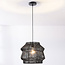 Lampe suspendue design boho Suna en papier tressé