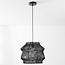 Lampe suspendue design boho Suna en papier tressé