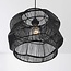 Suspension boho Noru avec abat-jour tressé - noir