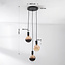 Suspension moderne Illumine noir comprenant trois luminaires (douille E27)