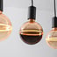 Suspension Nivelle à 4 lumières - noir, ampoules LED E27 dimmables incluses