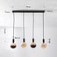 Suspension Nivelle à 4 lumières - noir, ampoules LED E27 dimmables incluses