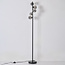 Lampadaire Tyson noir avec verre fumé, 5 lumières